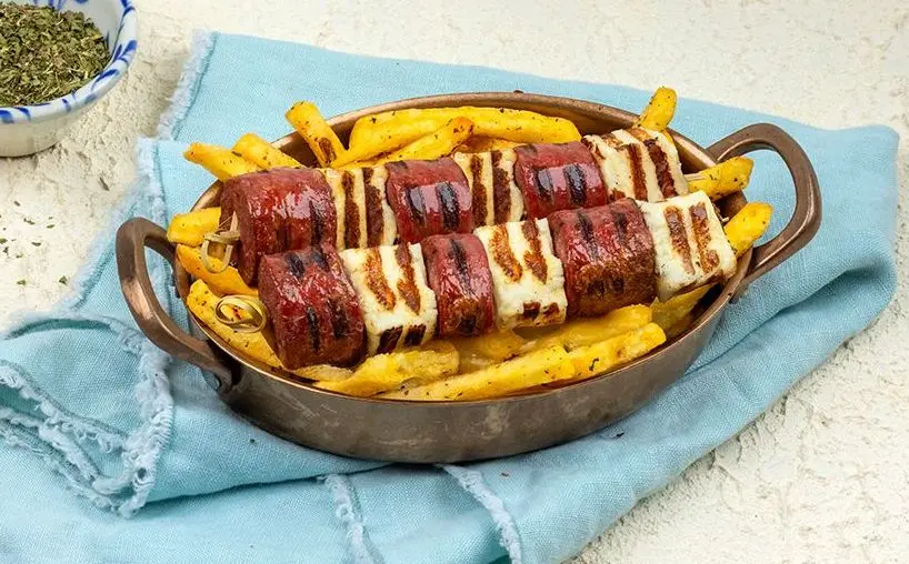 Grilled Maraş Cheese and Turkish Sucuk Skewer (New)